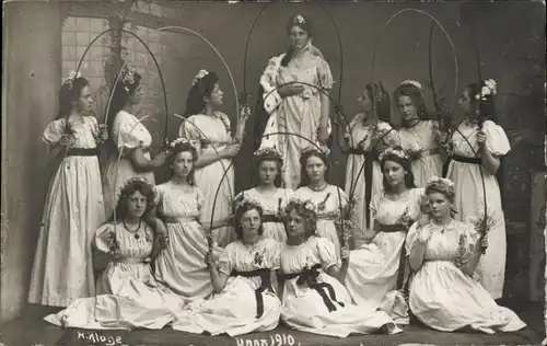 Foto Ak Unna in Westfalen, Musikverein 1910, Gruppenfoto