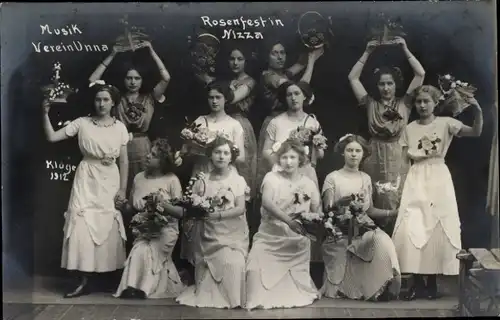 Foto Ak Unna in Westfalen, Musik Verein, Rosenfest in Nizza