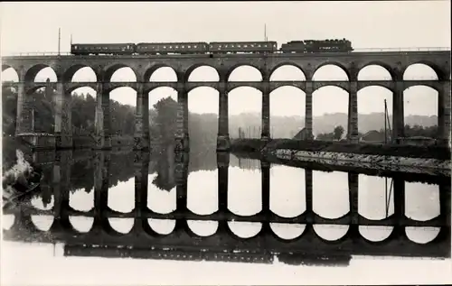Foto Ak Fotograf Carl Bellingrodt, Deutsche Eisenbahn, Viadukt