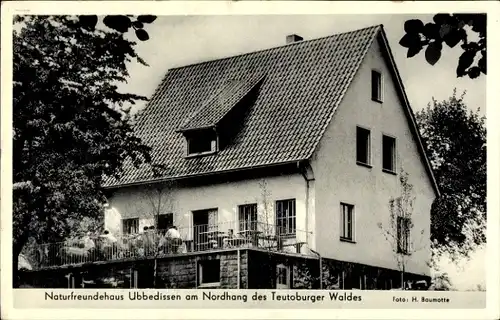 Ak Ubbedissen Bielefeld in Westfalen, Naturfreundehaus am Nordhang des Teutoburger Waldes