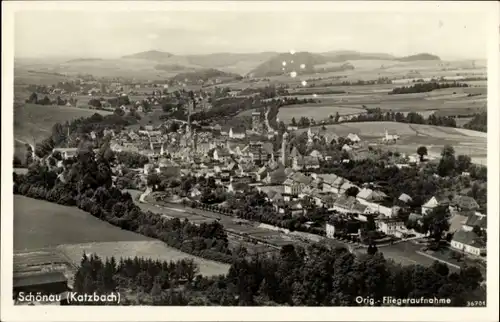 Ak Świerzawa Schönau an der Katzbach Schlesien Polen, Fliegeraufnahme