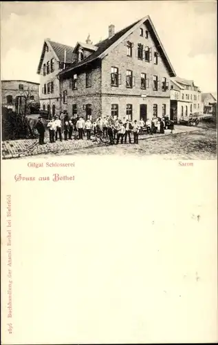 Ak Bethel Bielefeld in Nordrhein Westfalen, Gilgal Schlosserei, Saron