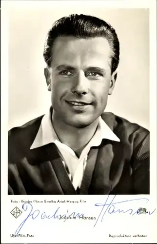 Ak Schauspieler Joachim Hansen, Portrait, Autogramm