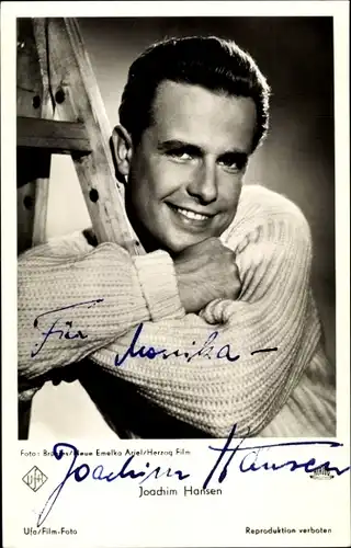 Ak Schauspieler Joachim Hansen, Portrait, Autogramm