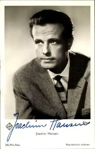 Ak Schauspieler Joachim Hansen, Portrait, Autogramm