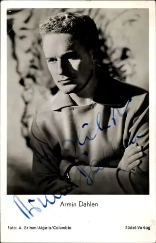 Ak Schauspieler Armin Dahlen, Portrait, Autogramm, Armbanduhr