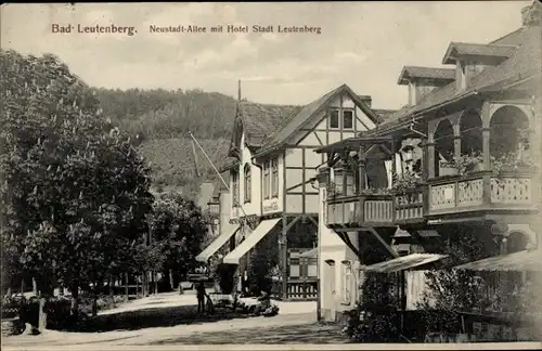 Ak Bad Leutenberg Thüringen, Neustadtallee, Hotel Stadt Leutenberg