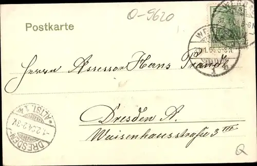 Ak Werdau in Sachsen, Höhere Webschule