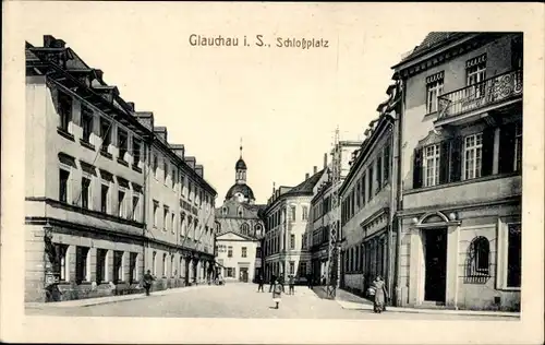 Ak Glauchau in Sachsen, Schlossplatz