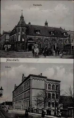 Ak Meuselwitz in Thüringen, Turnhalle, Schule