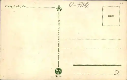 Ak Colditz in Sachsen, Eingang zum Colditzer Wald, Henkers Haus