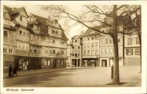 Ak Kassel in Hessen, Altstadt, Holzmarkt, Passanten