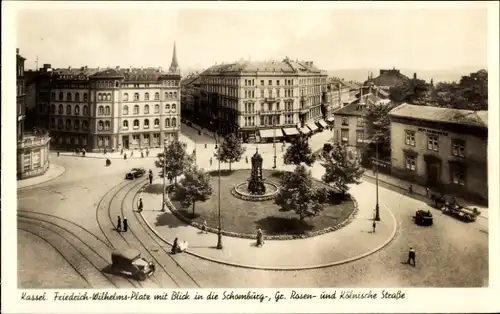 Ak Kassel in Hessen, Friedrich-Wilhelms-Platz, Schomburgstraße, Kölnische Straße, Rosenstraße