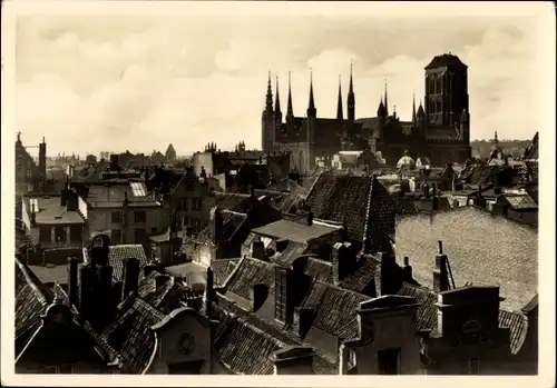 Ak Gdańsk Danzig, Marienkirche, Altstadt