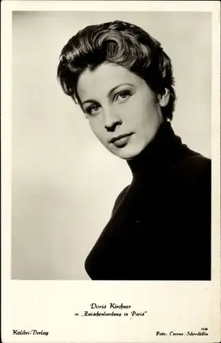 Ak Schauspielerin Doris Kirchner, Portrait, Zwischenlandung in Paris