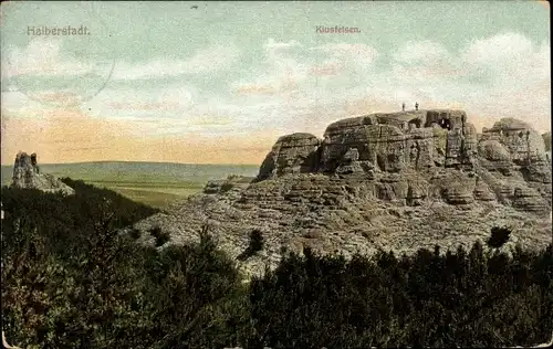 Ak Halberstadt in Sachsen Anhalt, Klusfelsen