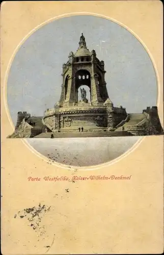 Ak Porta Westfalica an der Weser, Kaiser Wilhelm Denkmal