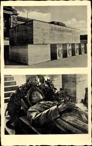 Ak München, Kriegerdenkmal, Armeemuseum