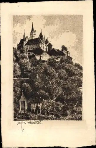 Ak Wernigerode im Harz, Schloss