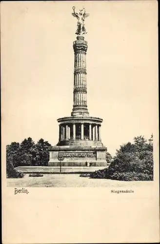 Ak Tiergarten Berlin, Blick auf die Siegessäule