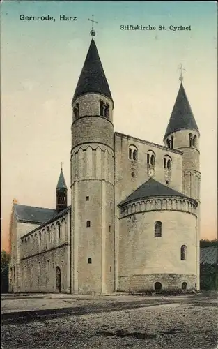 Ak Gernrode Quedlinburg im Harz, Stiftskirche St. Cyriaci