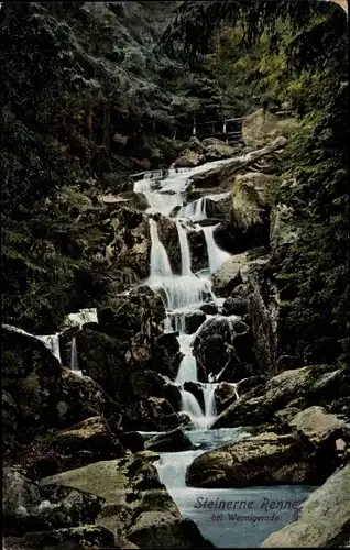 Ak Hasserode Wernigerode am Harz, Steinerne Renne