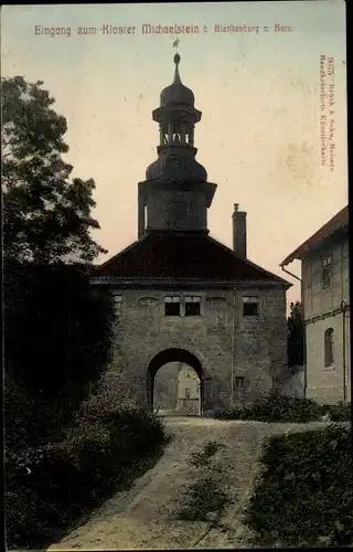 Ak Blankenburg am Harz, Eingang zum Kloster Michaelstein