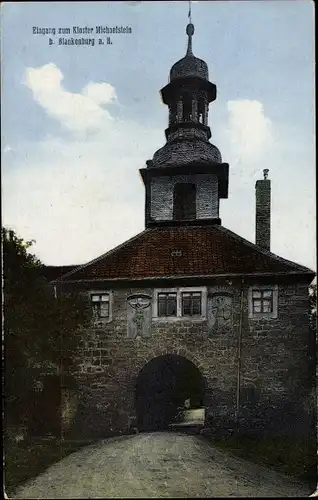 Ak Michaelstein Blankenburg am Harz, Kloster Michaelstein, Eingang