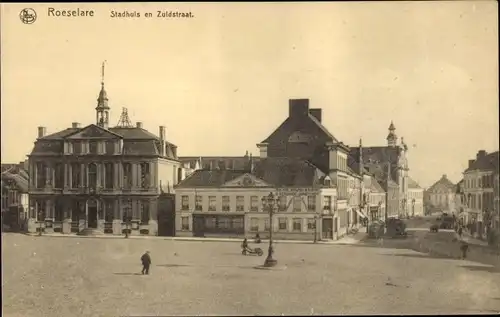 Ak Roeselaere Rousselare Roeselare Westflandern, Rathaus