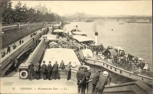 AK City of Westminster London England, Westminster Pier