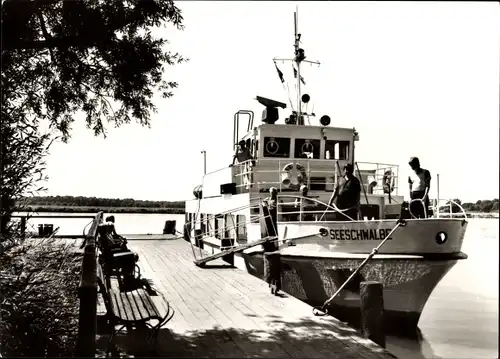 Ak Ostseebad Zinnowitz auf Usedom, Feriendienst der IG Wismut, Fahrgastschiff, MS Seeschwalbe