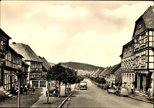 Ak Güntersberge Harzgerode am Harz, Marktstraße mit Jugendherberge und Handwerker Erholungsheim