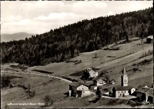 Ak Langfurth Schöfweg Bayerischer Wald, Teilansicht, Kirche