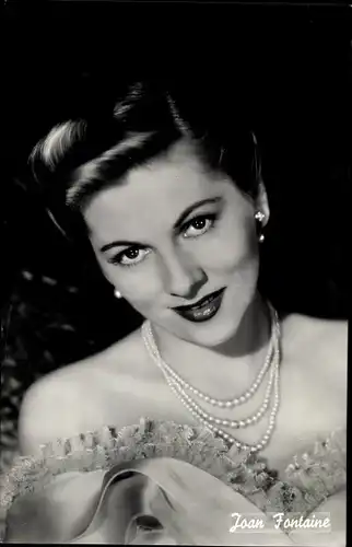 Ak Schauspielerin Joan Fontaine, Portrait