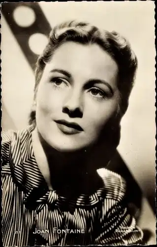 Ak Schauspielerin Joan Fontaine, Portrait