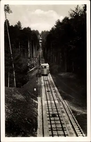 Ak Baden Baden am Schwarzwald, Drahtseilbahn auf den Merkur