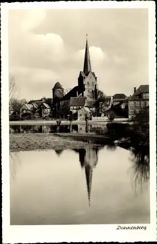 Ak Dannenberg an der Elbe, Teilansicht vom Ort, Gewässer, Kirche, Turm