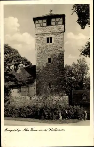 Ak Bad Langensalza in Thüringen, Alter Turm Stadtmauer