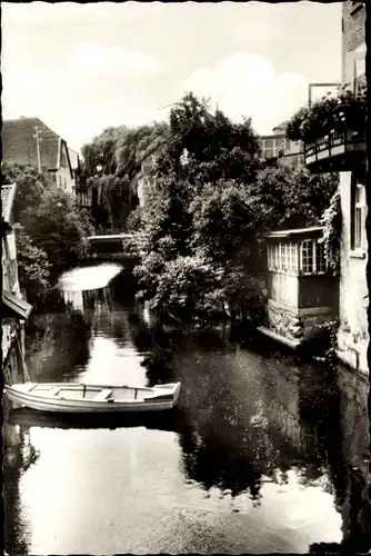Ak Lüchow in Lauenburg, Idyllischer Winkel, Jaetzel, Boot