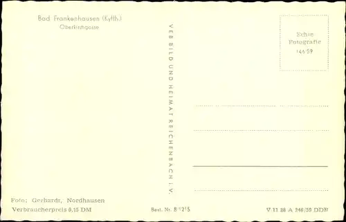 Ak Bad Frankenhausen am Kyffhäuser Thüringen, Oberkirchgasse, Straßenpartie