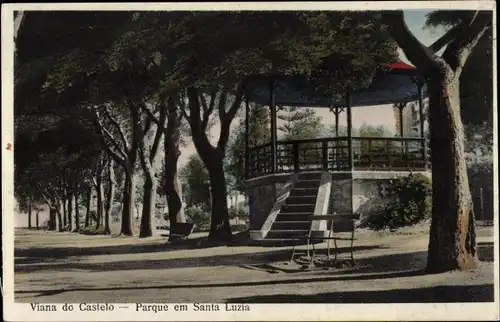 Ak Viana do Castelo Portugal, Parque em Santa Luzia