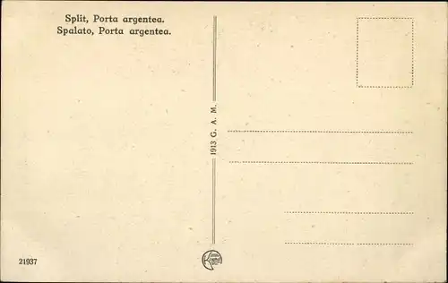 Ak Split Spalato Kroatien, Porta Argentea