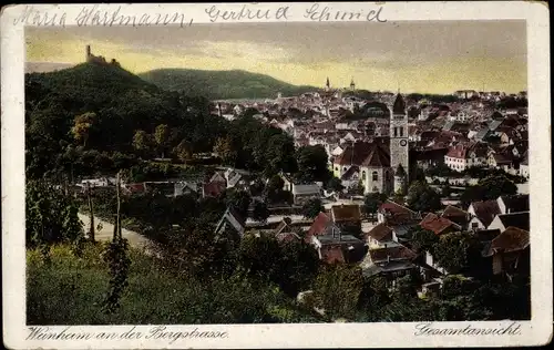 Ak Weinheim an der Bergstraße Baden, Gesamtansicht