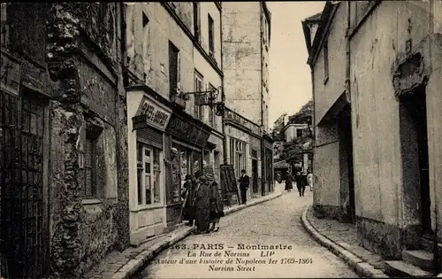 Ak Paris XVIII. Montmartre, Rue de Norvins