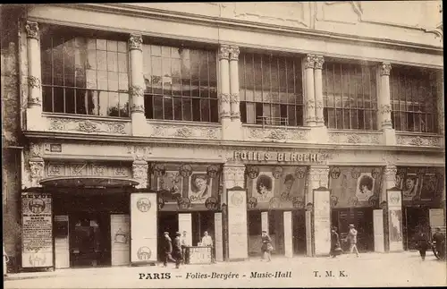 Ak Paris XVIII. Montmartre, Folies Bergere, Musikhalle