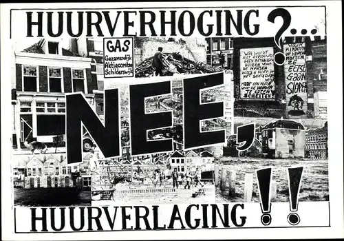 Ak Niederlande, Kampagne gegen Mieterhöhung