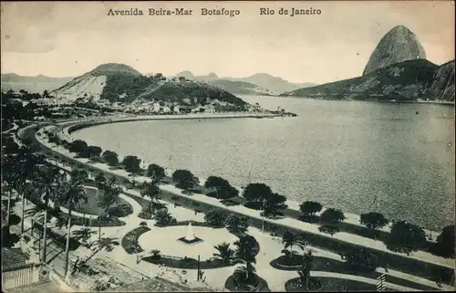 Ak Rio de Janeiro Brasilien, Avenida Beira Mar, Botafogo