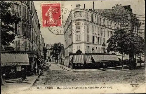 Ak Paris XVI Passy, Rue Boileau, Avenue de Versailles