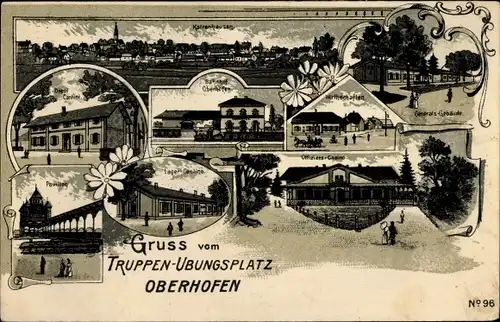 Litho Oberhoffen sur Moder Oberhofen Elsass Bas Rhin, Truppenübungsplatz
