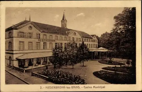 Ak Niederbronn les Bains Bad Niederbronn Elsass Bas Rhin, Casino Municipal